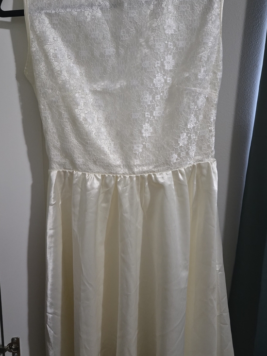 Jennifer Lilly Dresses & Skirts - Vintage Ivory Lace & Satin Skater Dress NWOT